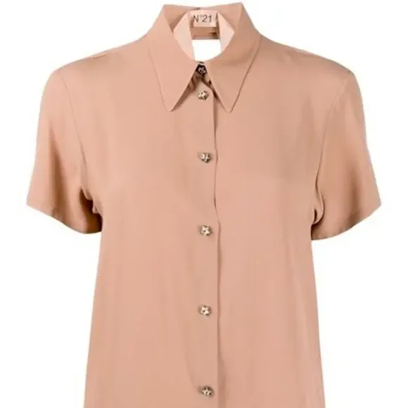 Numero Ventuno N21 Back Detail Blouse Star Button